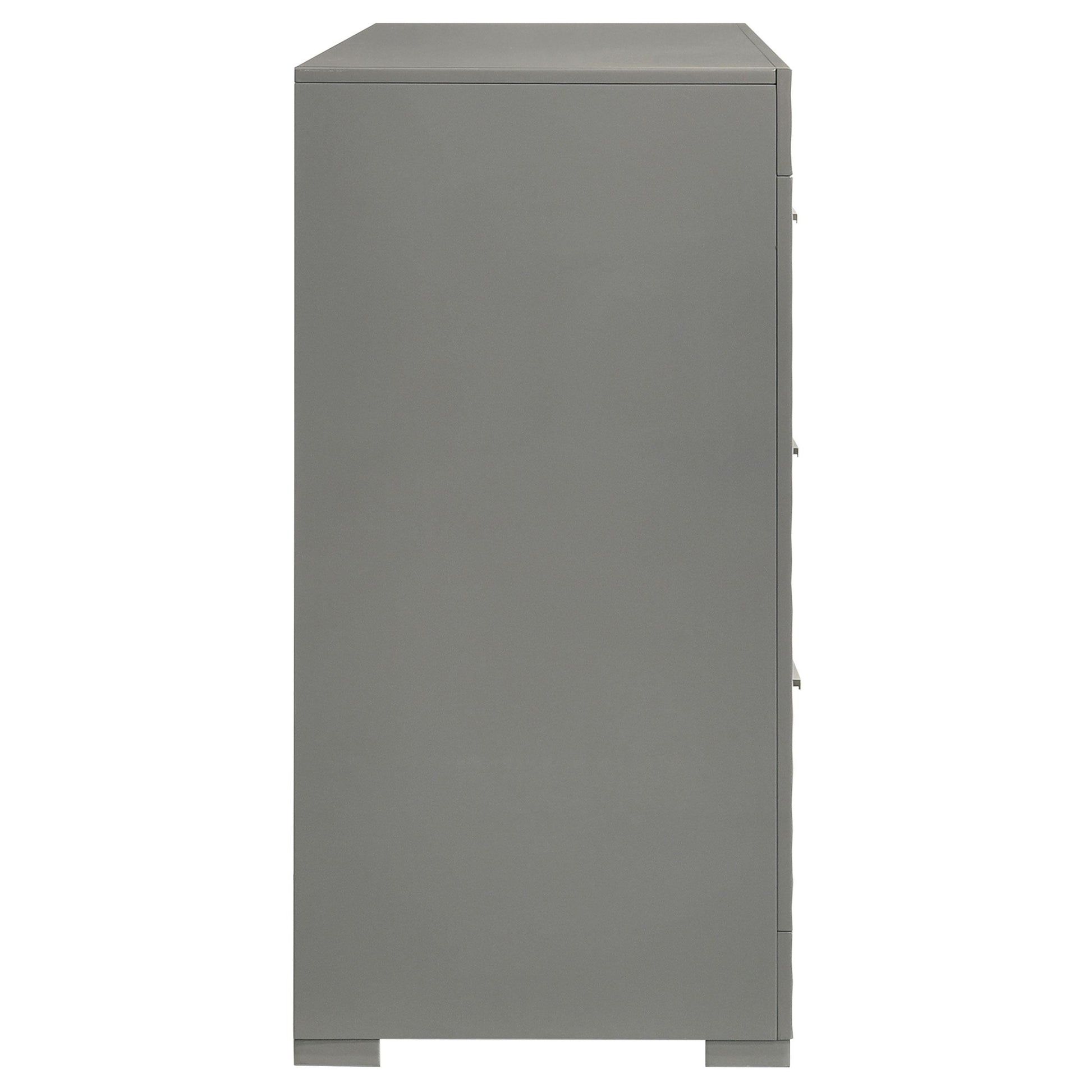 Coaster Furniture Ives 224973 6-Drawer Dresser Cabinet - Grey High Gloss IMAGE 8