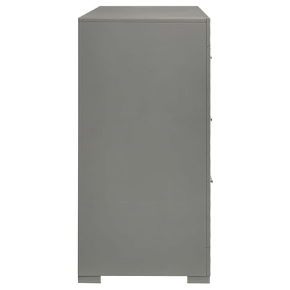 Coaster Furniture Ives 224973 6-Drawer Dresser Cabinet - Grey High Gloss IMAGE 8