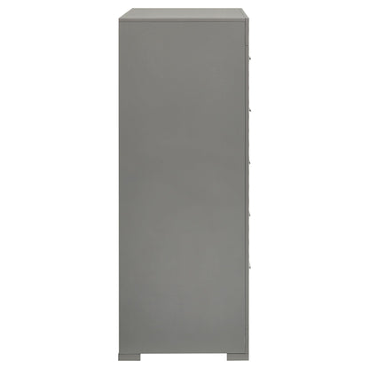 Coaster Furniture Ives 224975 5-Drawer Bedroom Chest of Drawers - Grey High Gloss IMAGE 8