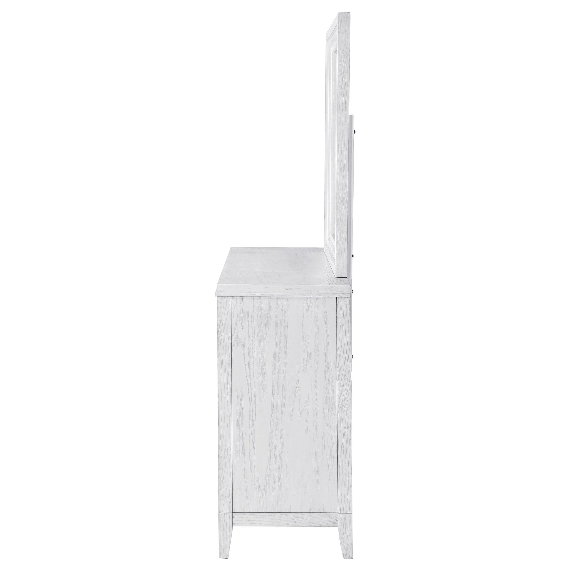 Coaster Furniture Marielle 224843M 6-Drawer Dresser with Mirror - Distressed White IMAGE 4