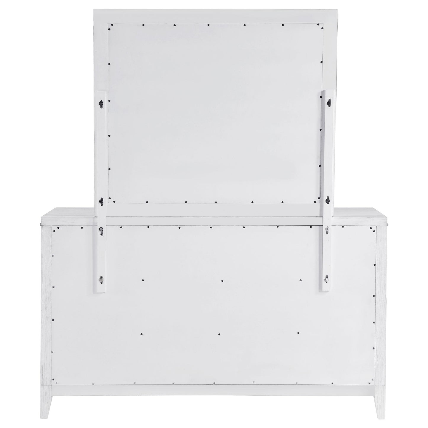Coaster Furniture Marielle 224843M 6-Drawer Dresser with Mirror - Distressed White IMAGE 6