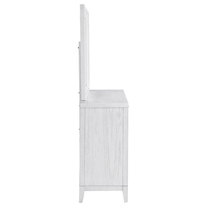 Coaster Furniture Marielle 224843M 6-Drawer Dresser with Mirror - Distressed White IMAGE 8