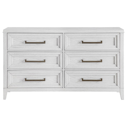 Coaster Furniture Marielle 224843 6-Drawer Bedroom Dresser - Distressed White IMAGE 2