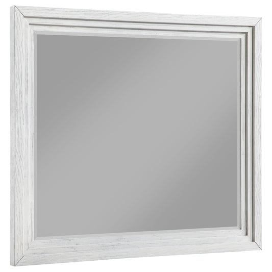 Coaster Furniture Marielle 224844 Dresser Mirror - Distressed White IMAGE 1
