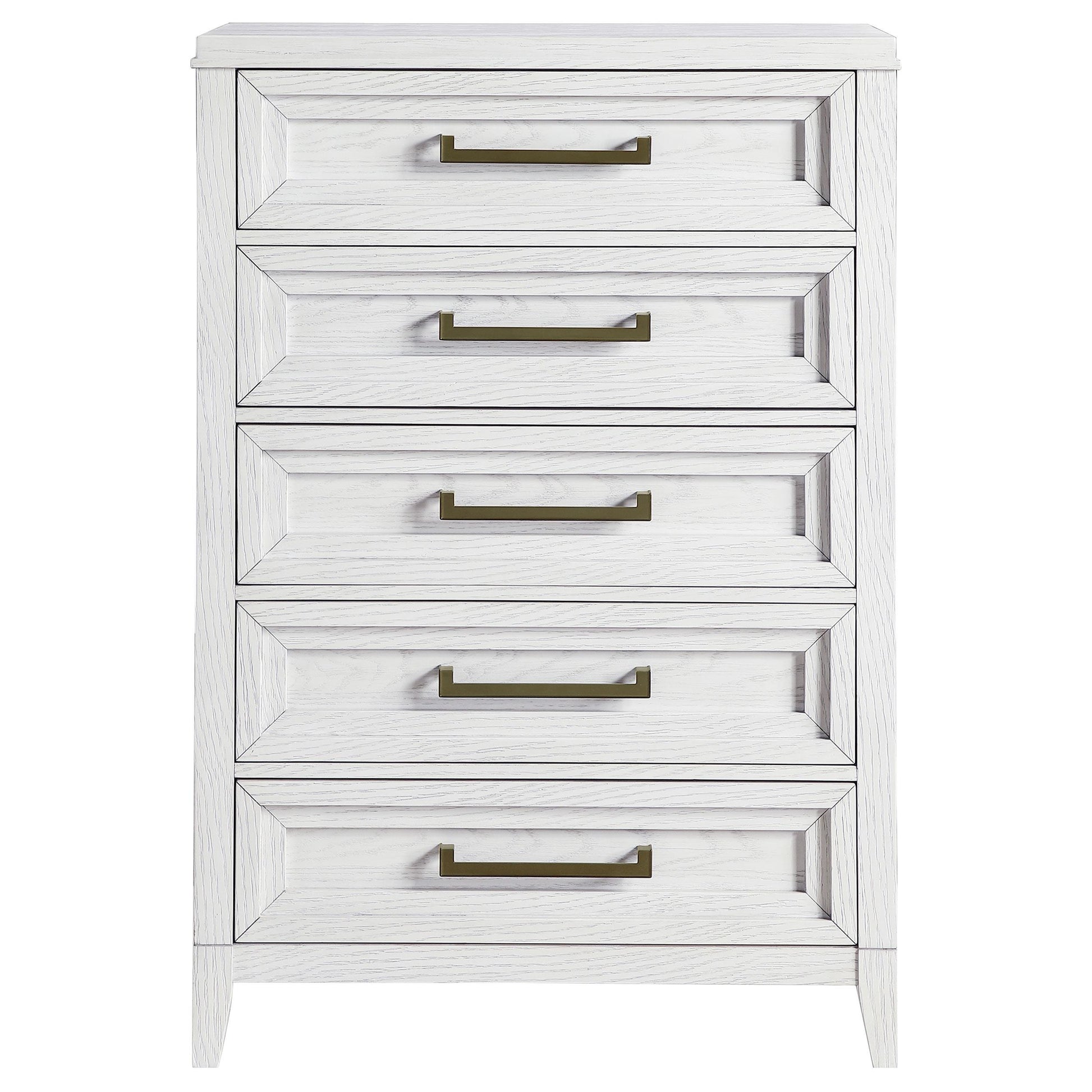 Coaster Furniture Marielle 224845 5-Drawer Bedroom Chest - Distressed White IMAGE 2