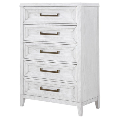 Coaster Furniture Marielle 224845 5-Drawer Bedroom Chest - Distressed White IMAGE 3
