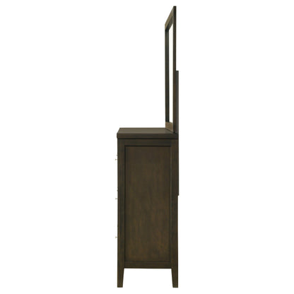 Coaster Furniture Wilkes 224423M 6-Drawer Dresser and Mirror - Dark Cocoa IMAGE 4