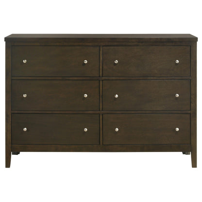 Coaster Furniture Wilkes 224423 6-Drawer Dresser Cabinet - Dark Cocoa IMAGE 2