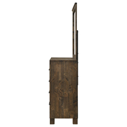  Coaster Furniture Woodmont 222633M 8-Drawer Dresser with Mirror - Rustic Golden Brown IMAGE 4
