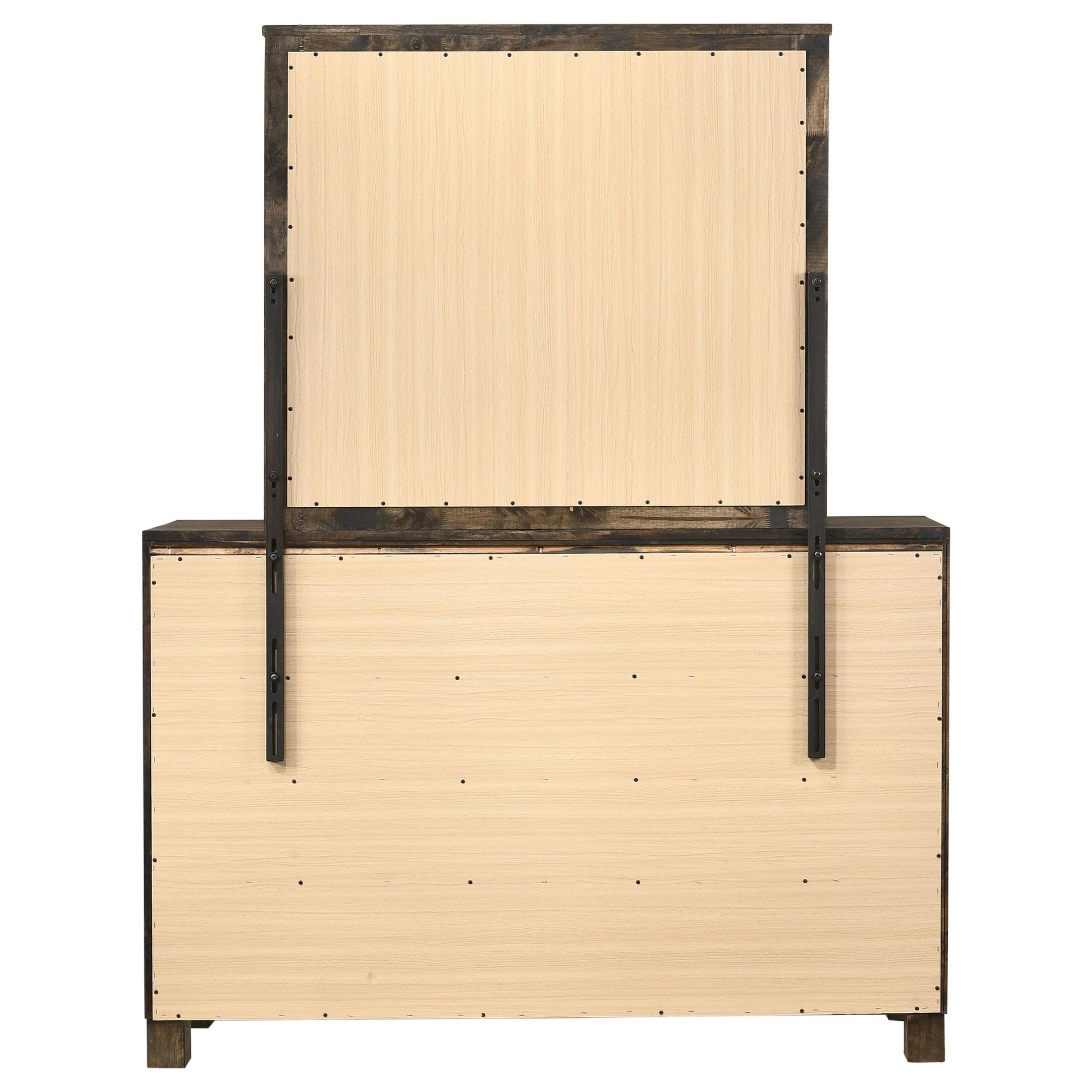  Coaster Furniture Woodmont 222633M 8-Drawer Dresser with Mirror - Rustic Golden Brown IMAGE 6