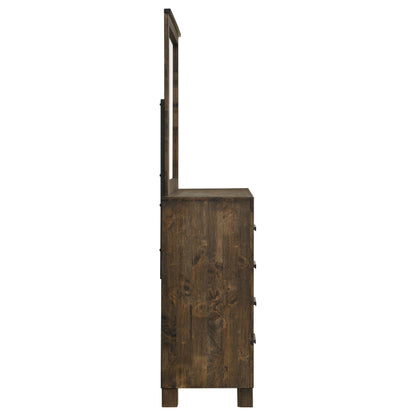  Coaster Furniture Woodmont 222633M 8-Drawer Dresser with Mirror - Rustic Golden Brown IMAGE 8