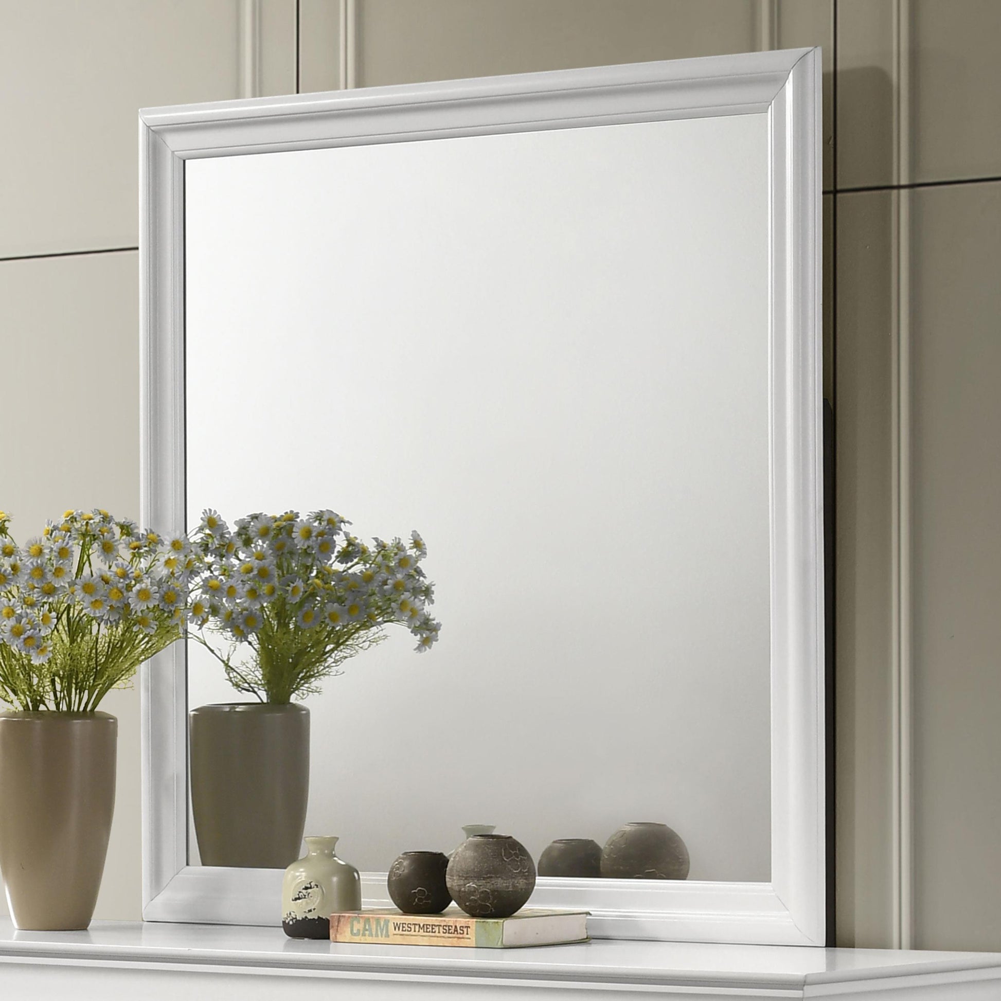  Coaster Furniture Louis Philippe 202444 Dresser Mirror - White IMAGE 3