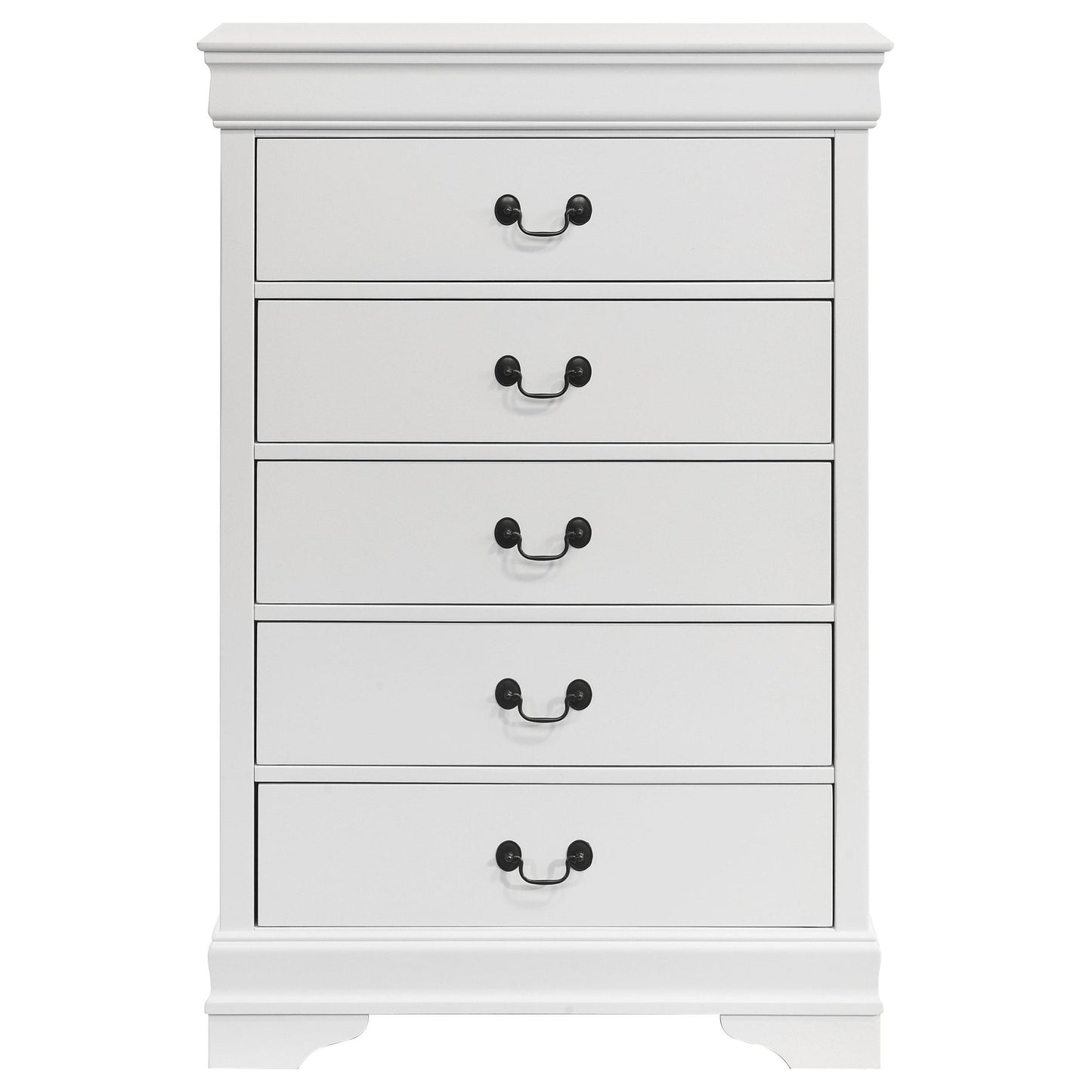  Coaster Furniture Louis Philippe 202445 5-Drawer Bedroom Chest - White IMAGE 2