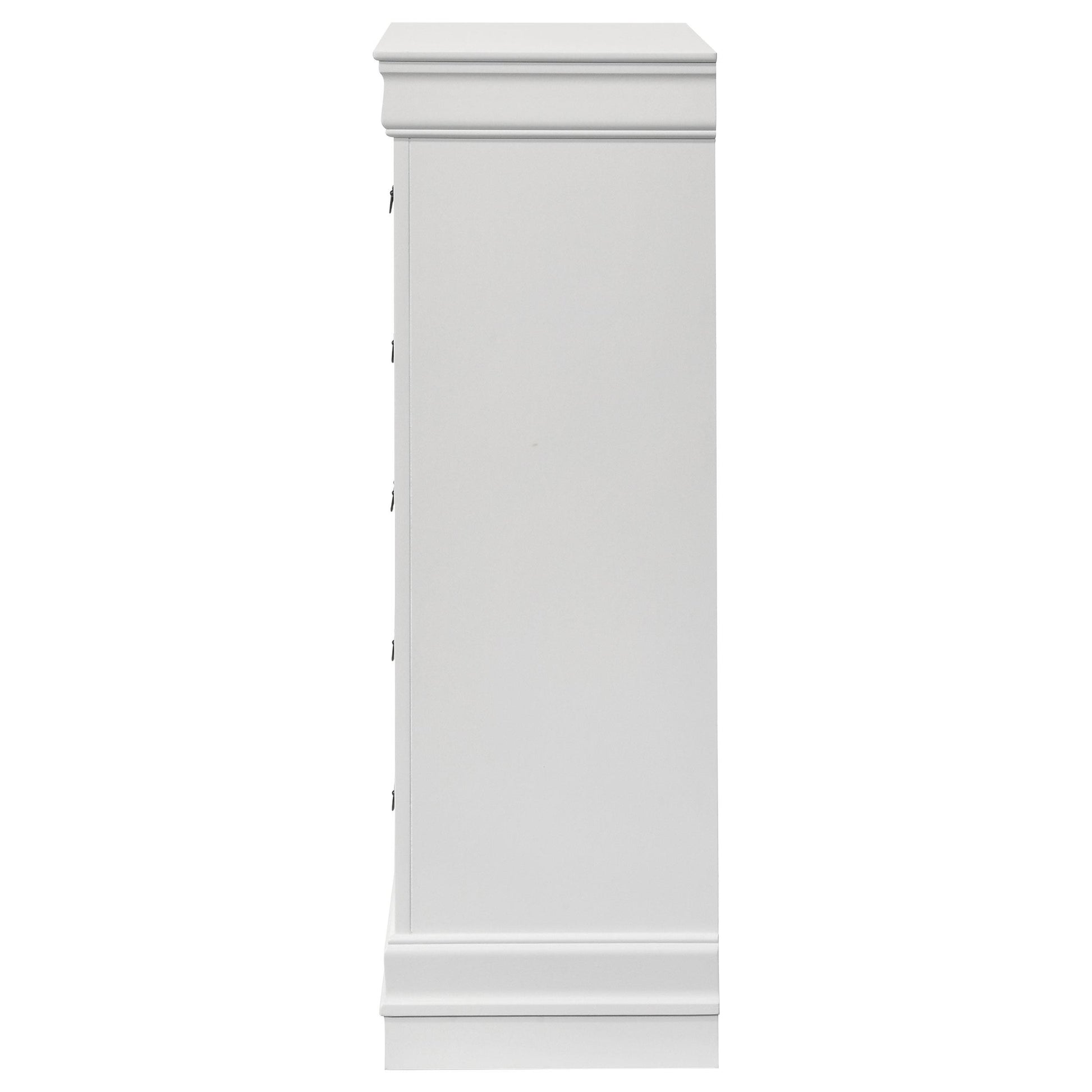  Coaster Furniture Louis Philippe 202445 5-Drawer Bedroom Chest - White IMAGE 4