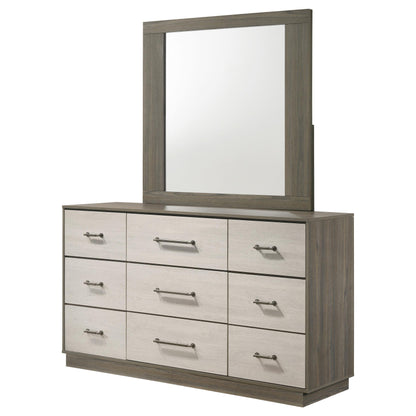  Coaster Furniture Fenwick 224983M 9-Drawer Dresser with Mirror - Grey Oak IMAGE 3