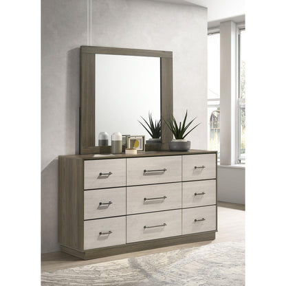  Coaster Furniture Fenwick 224983M 9-Drawer Dresser with Mirror - Grey Oak IMAGE 9