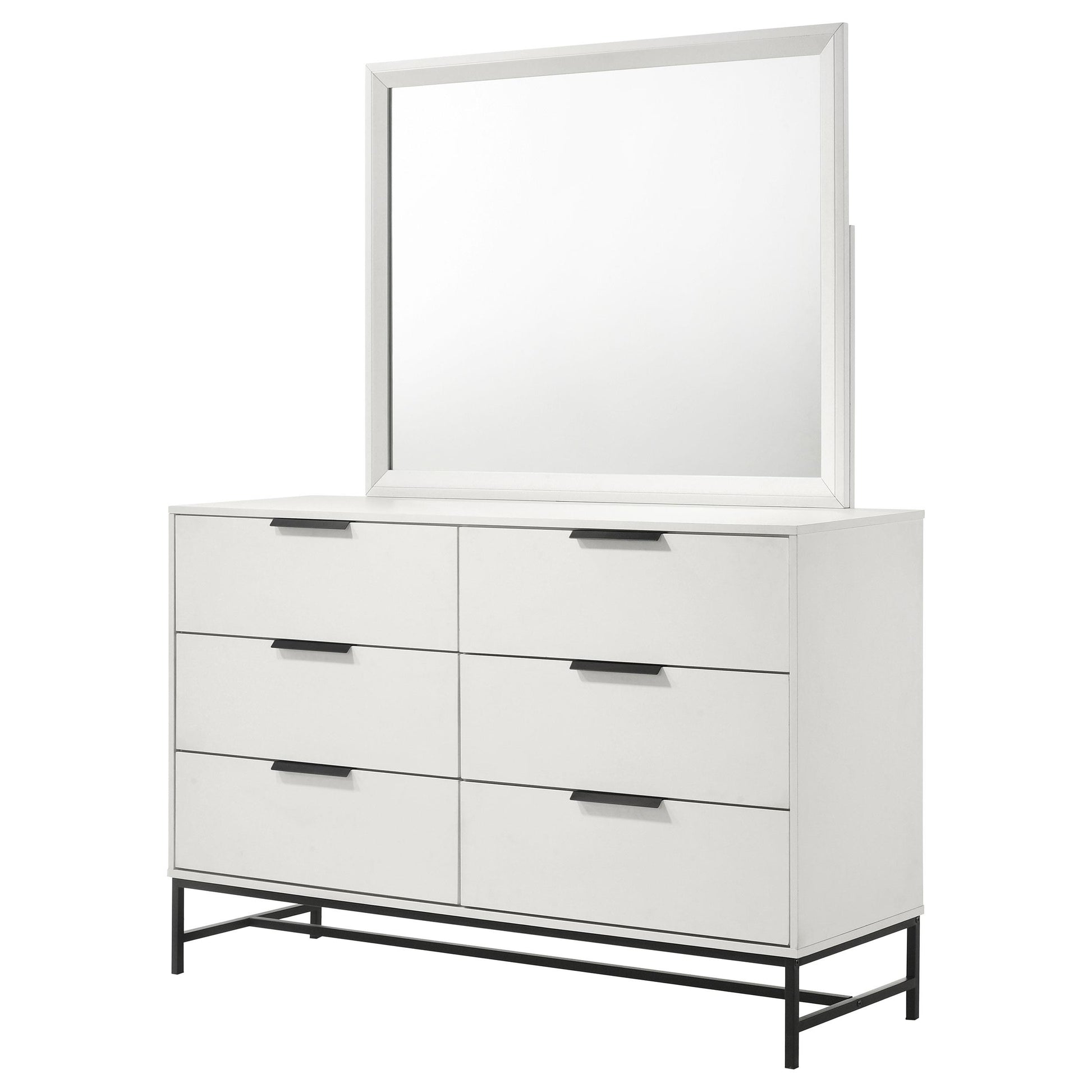 Coaster Furniture Sonora 224863M 6-Drawer Dresser with Mirror - White IMAGE 3