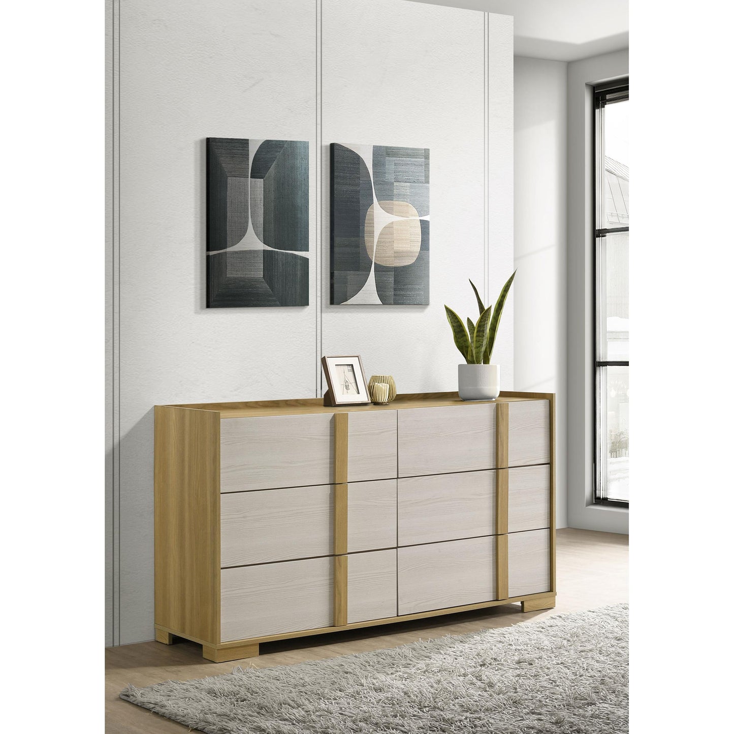  Coaster Furniture Hyland 215653 6-Drawer Dresser - Natural IMAGE 9