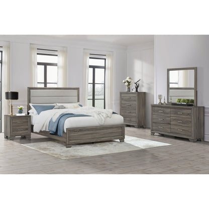  Coaster Furniture Wright 223341KE 52-inch Upholstered Eastern King Bed - Brown Oak IMAGE 5