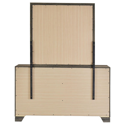 Coaster Furniture Wright 223343M 6-Drawer Dresser and Mirror - Brown Oak IMAGE 6