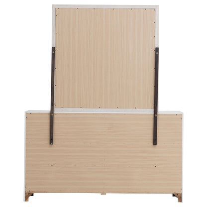  Coaster Furniture Brantford 207053M 6-Drawer Dresser with Mirror - Coastal White IMAGE 6