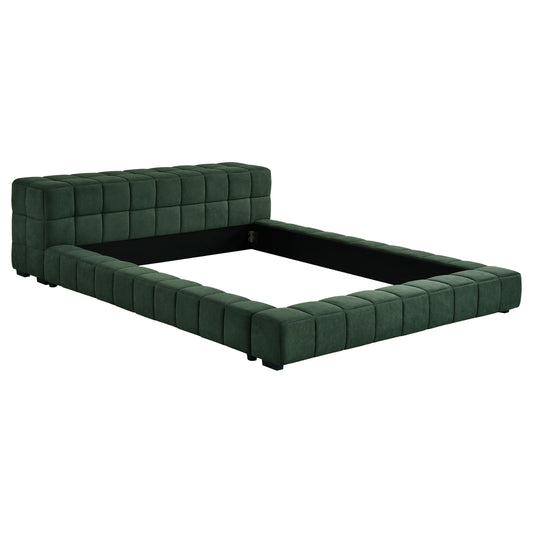  Coaster Furniture Trinity 306120F Upholstered Full Platform Bed - Green IMAGE 1