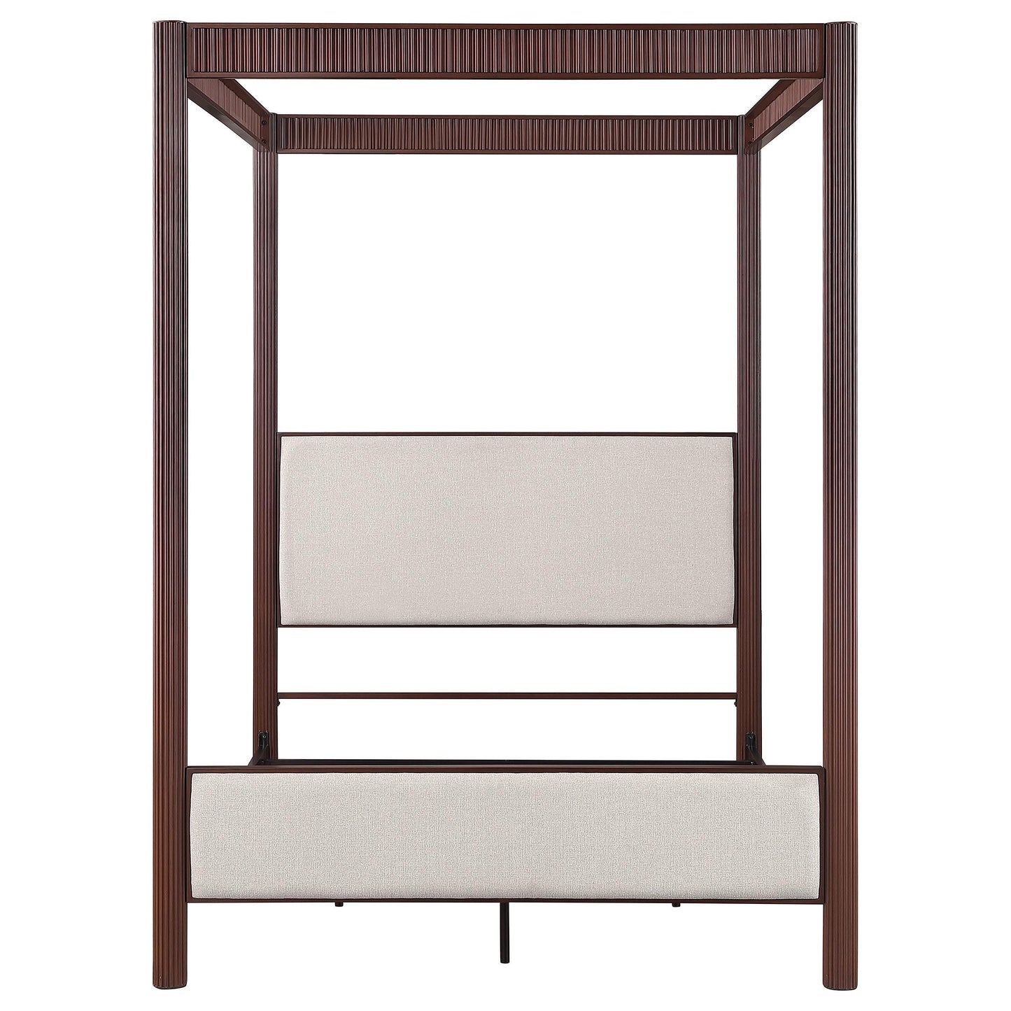 Coaster Furniture Zimmerlee 360331Q 89-inch Metal Queen Canopy Bed - Rust Brown IMAGE 2