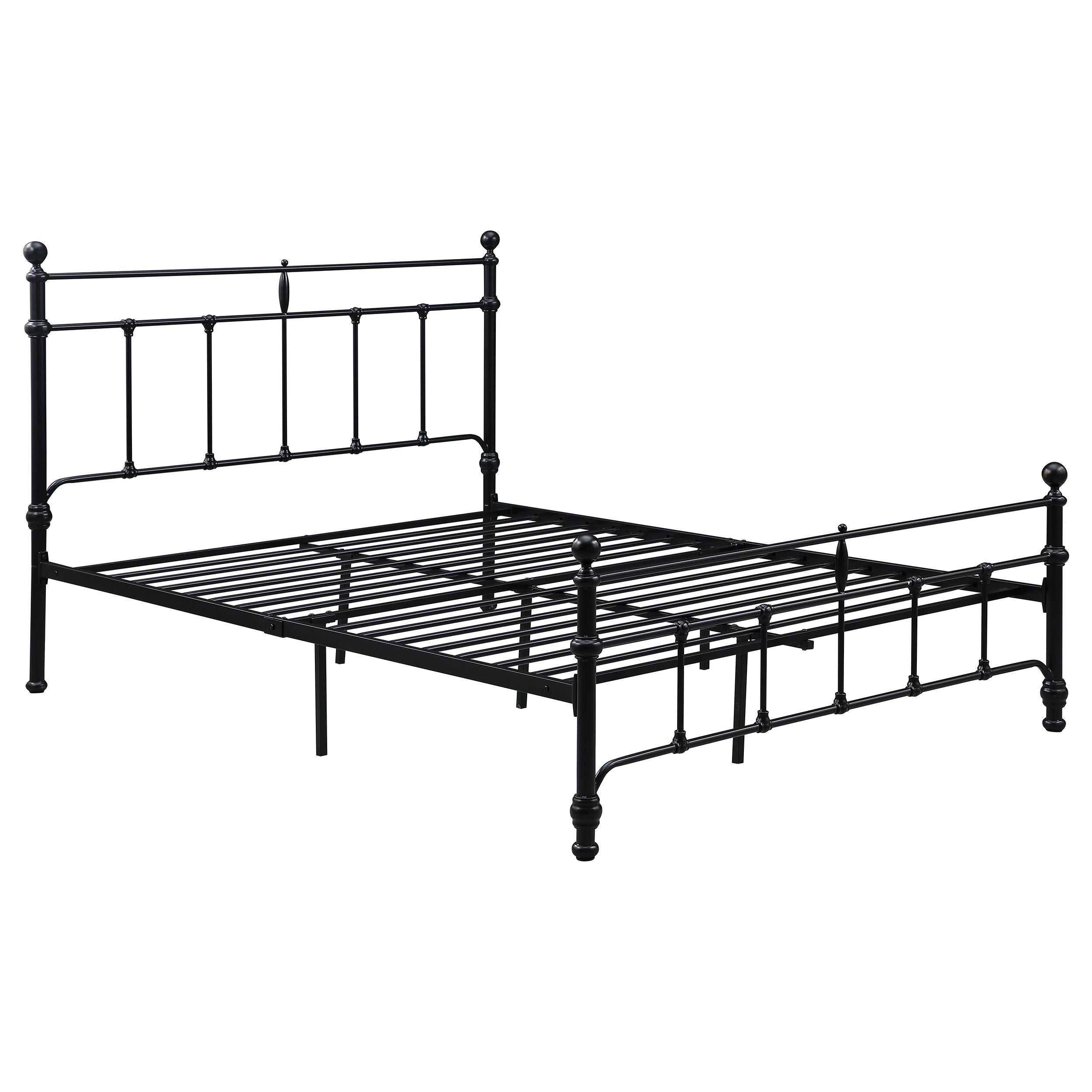  Coaster Furniture Novak 316001Q 48-inch Metal Queen Open Frame Bed - Matte Black IMAGE 1