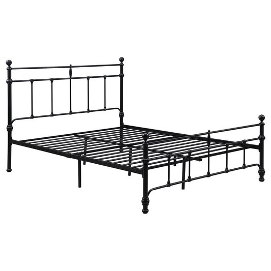  Coaster Furniture Novak 316001Q 48-inch Metal Queen Open Frame Bed - Matte Black IMAGE 1