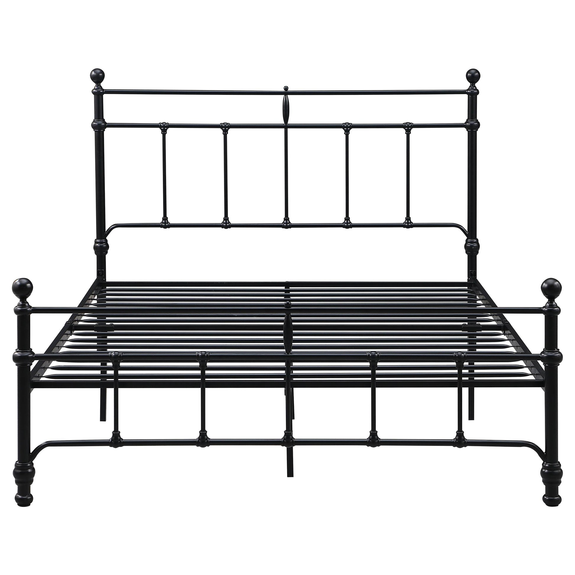  Coaster Furniture Novak 316001Q 48-inch Metal Queen Open Frame Bed - Matte Black IMAGE 2