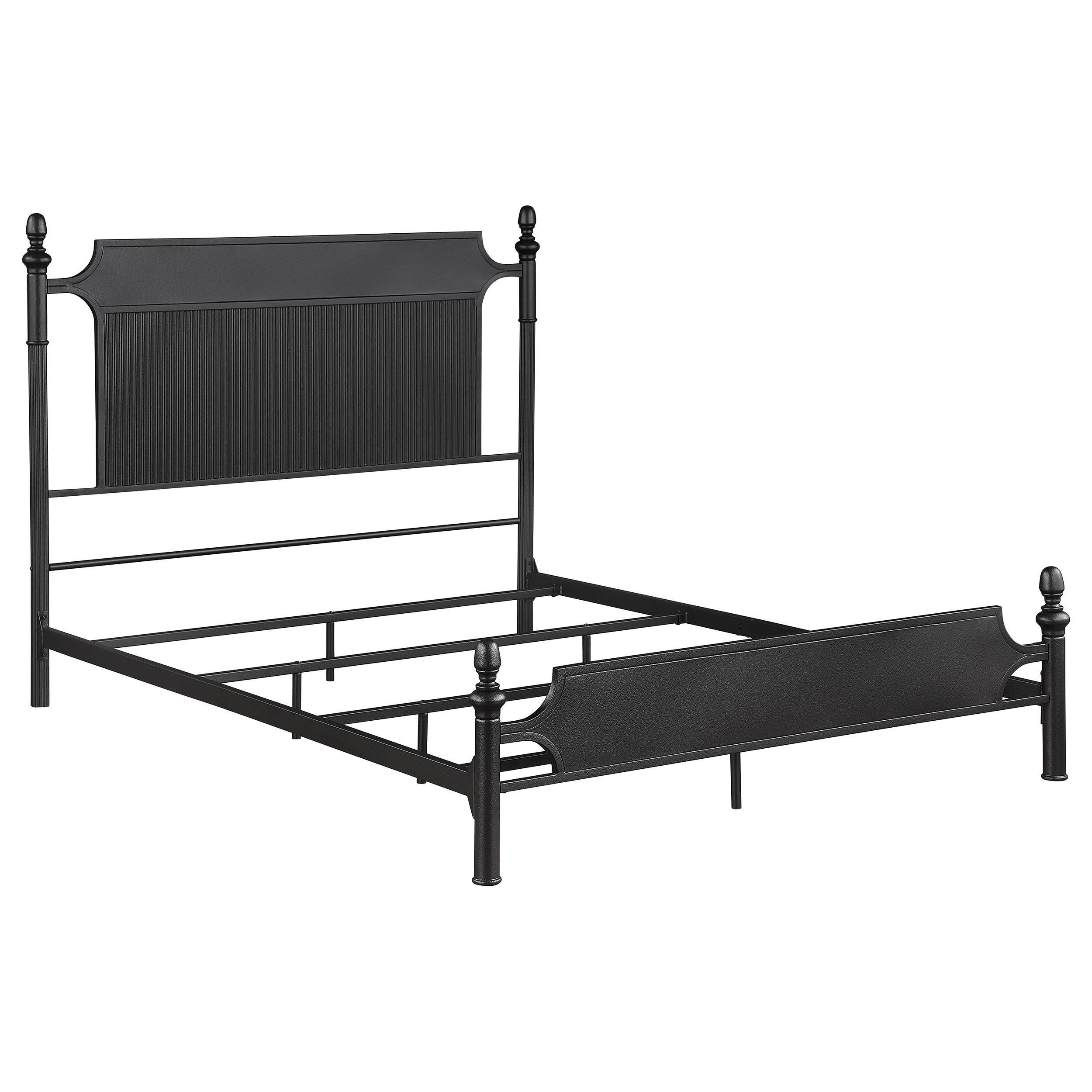  Coaster Furniture Cameron 360321Q 51-inch Metal Queen Panel Bed - Black IMAGE 1