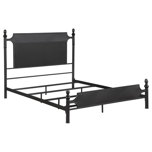  Coaster Furniture Cameron 360321Q 51-inch Metal Queen Panel Bed - Black IMAGE 1