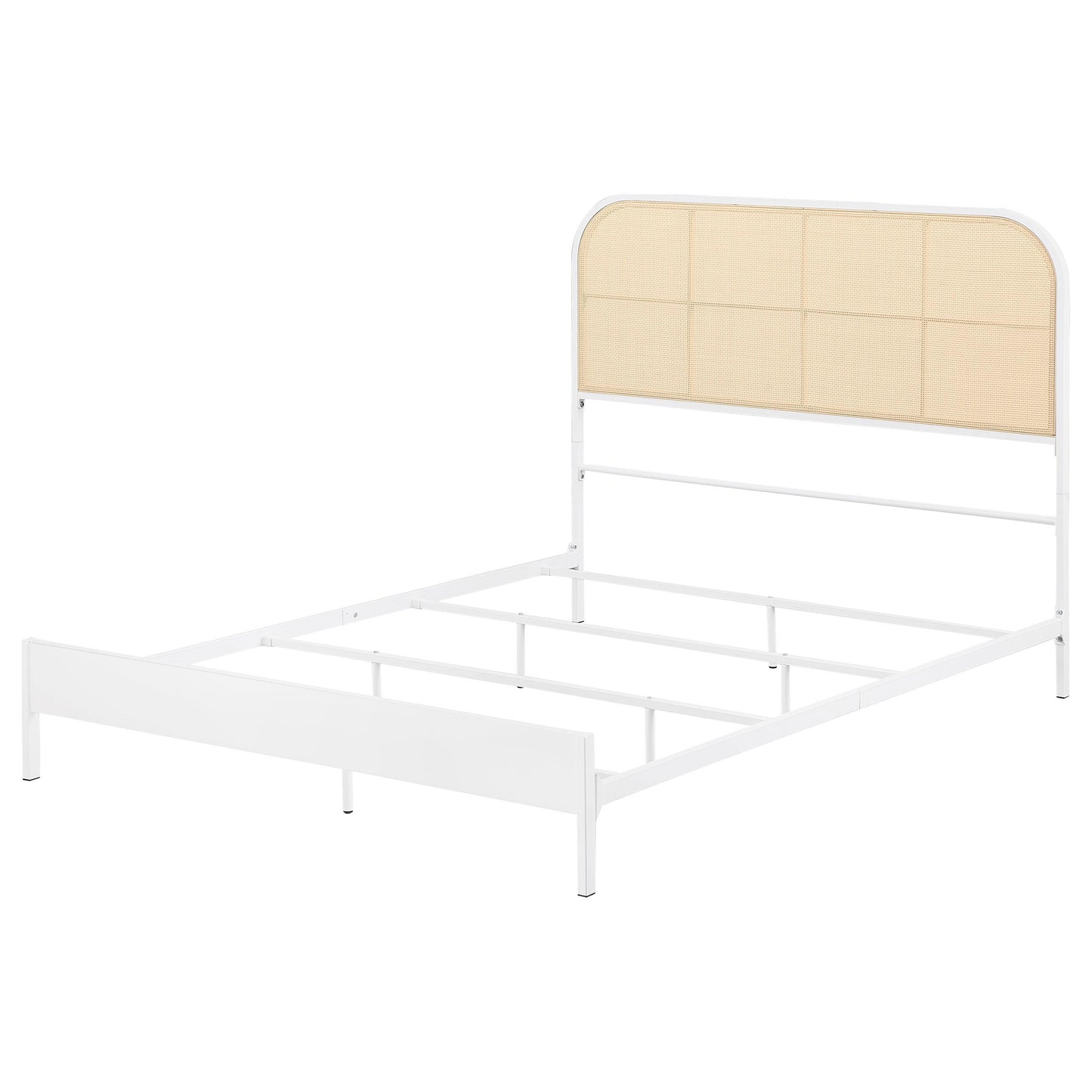Coaster Furniture Amherst 360301F Radio Weave Rattan Metal Full Bed - White IMAGE 3