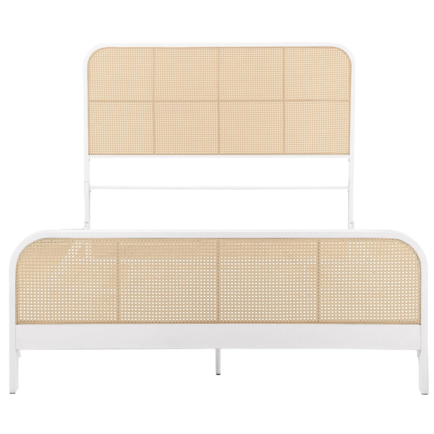 Coaster Furniture Lanewood 360251Q Open Cane Webbing Metal Queen Bed - White IMAGE 2