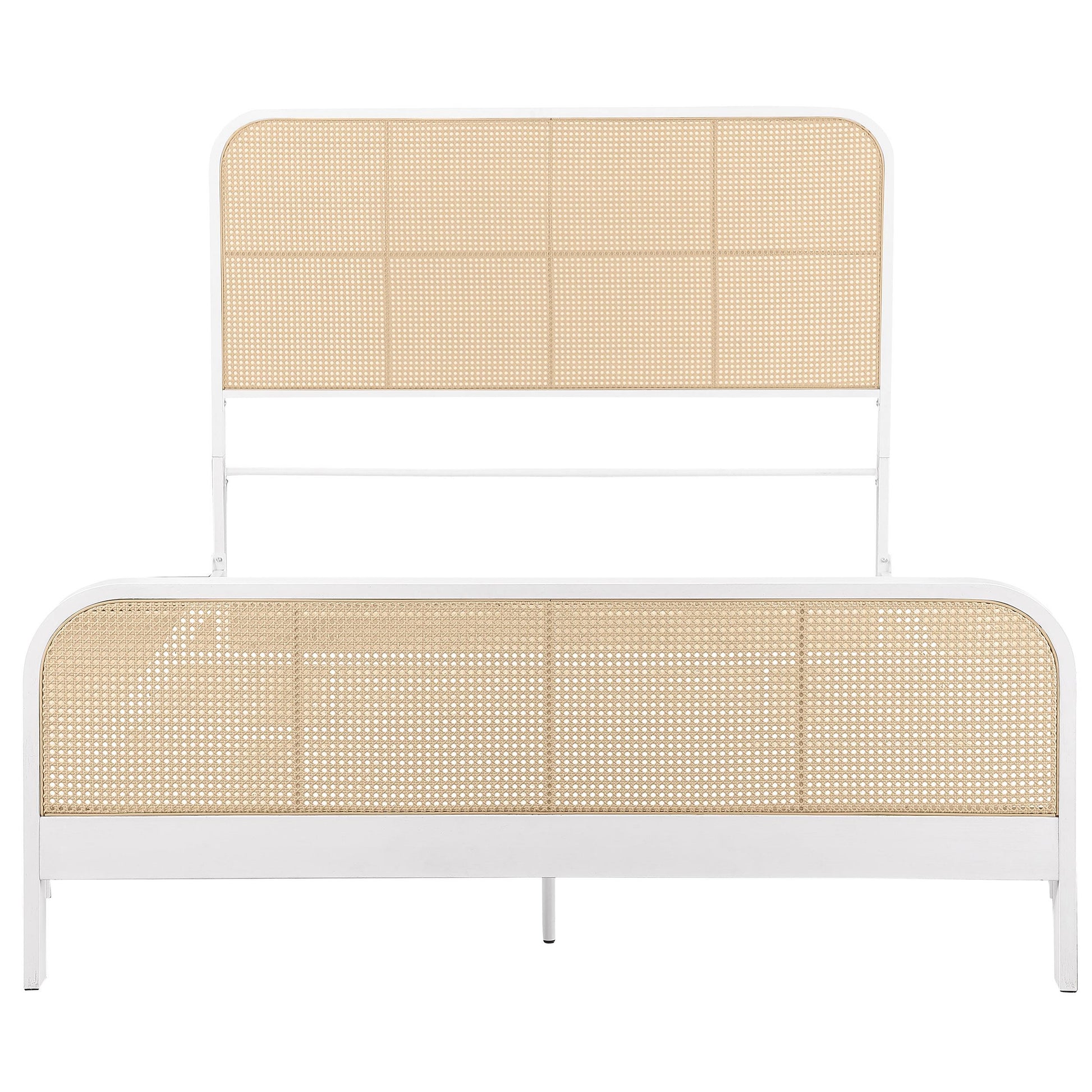 Coaster Furniture Lanewood 360251Q Open Cane Webbing Metal Queen Bed - White IMAGE 2