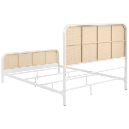 Coaster Furniture Lanewood 360251Q Open Cane Webbing Metal Queen Bed - White IMAGE 5