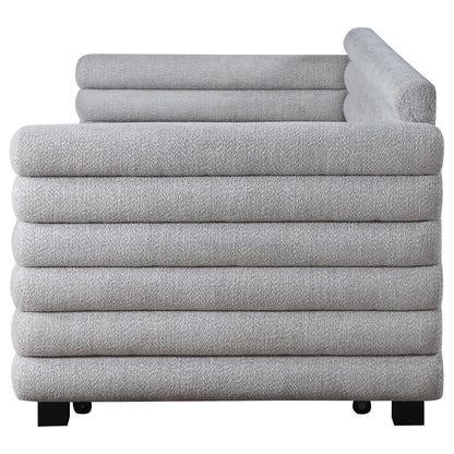 Coaster Furniture Patricia 300718 Boucle Upholstered Twin Day Bed with Trundle - Grey IMAGE 5