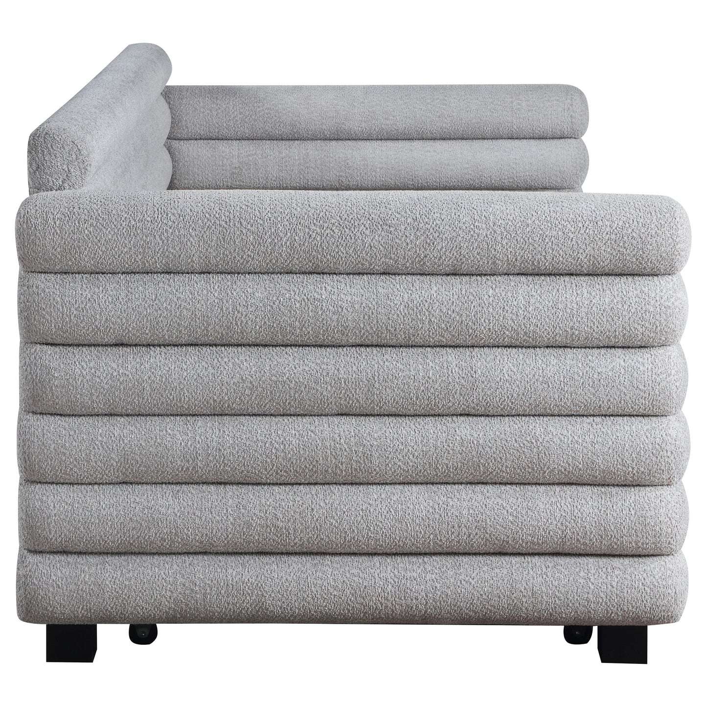 Coaster Furniture Patricia 300718 Boucle Upholstered Twin Day Bed with Trundle - Grey IMAGE 8