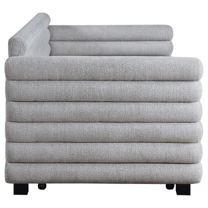 Coaster Furniture Patricia 300718 Boucle Upholstered Twin Day Bed with Trundle - Grey IMAGE 8