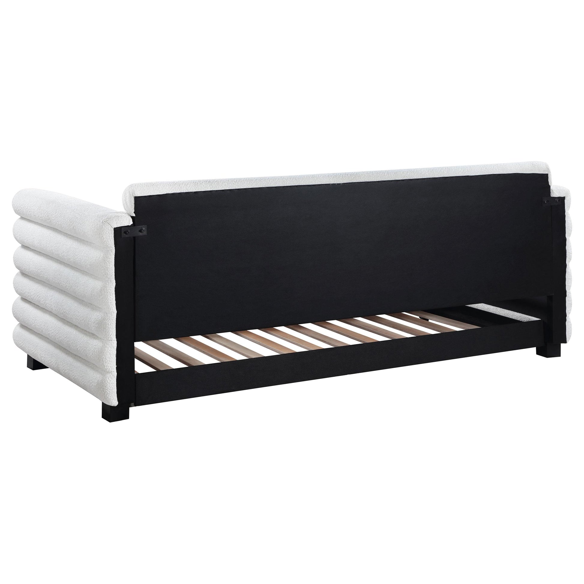 Coaster Furniture Patricia 300716 Boucle Upholstered Twin Day Bed with Trundle - White IMAGE 6