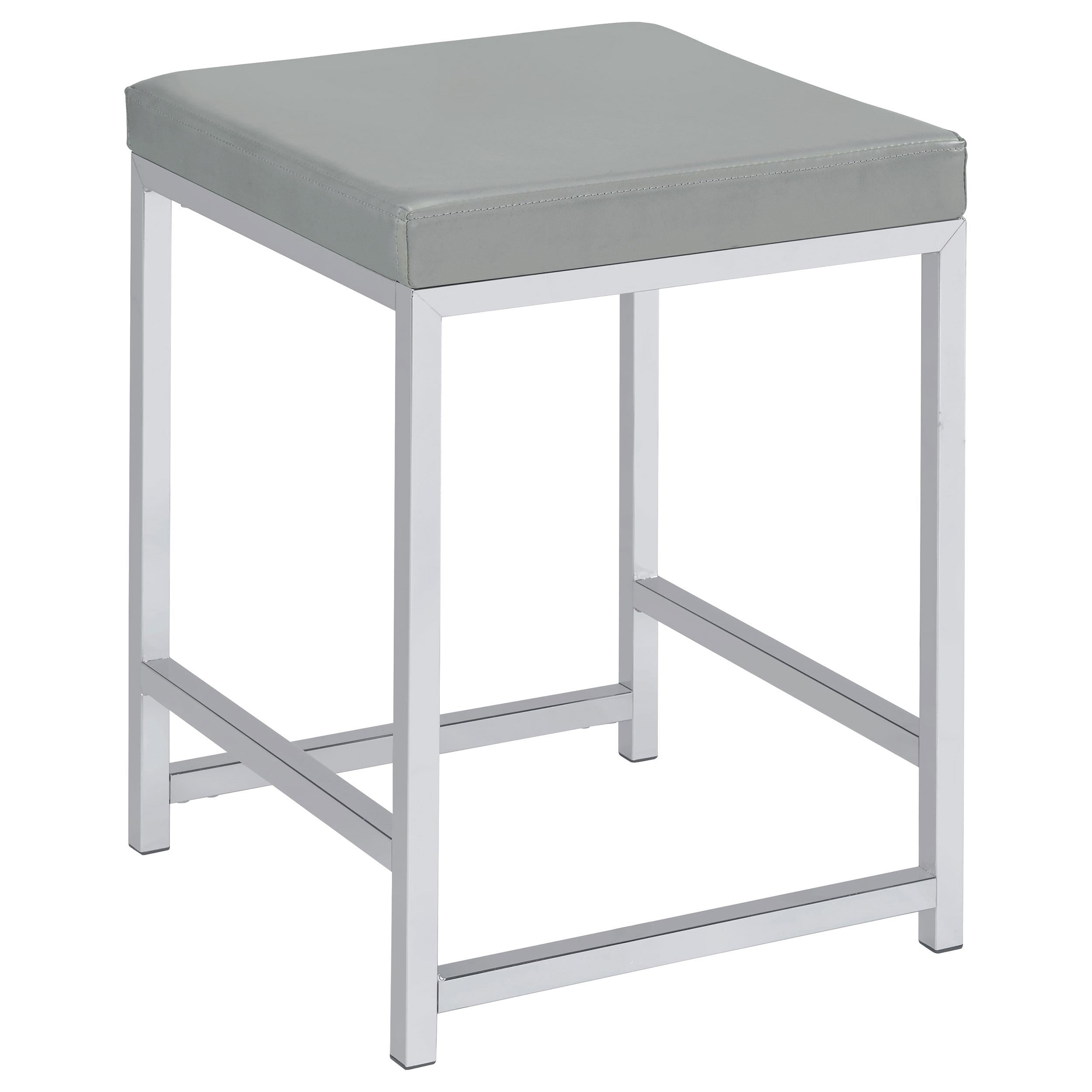 Coaster Furniture Umbridge 935933 Upholstered Square Padded Cushion Vanity Stool IMAGE 1