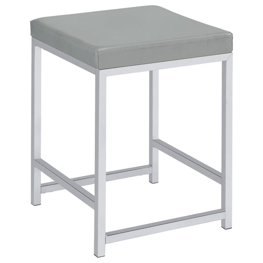 Coaster Furniture Umbridge 935933 Upholstered Square Padded Cushion Vanity Stool IMAGE 1