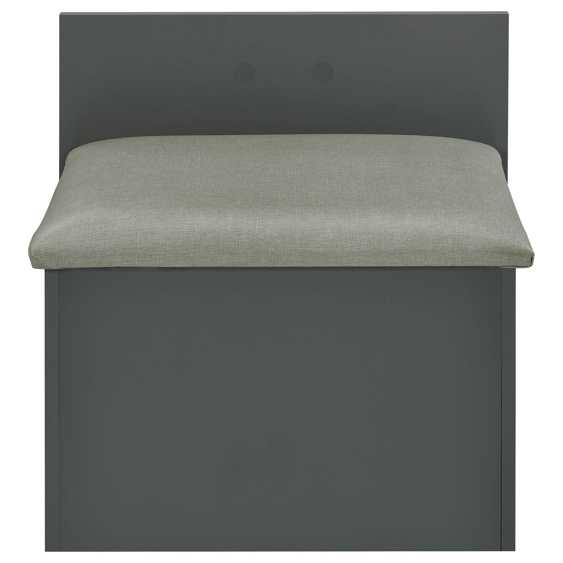 Coaster Furniture Danbury 930210 3-Drawer Makeup Vanity & Stool - Set Grey High Gloss IMAGE 11