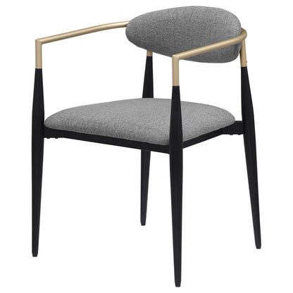 Coaster Furniture Alexis 182682 Fabric Upholstered Dining Arm Chair - Grey IMAGE 3