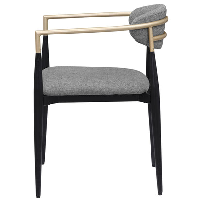 Coaster Furniture Alexis 182682 Fabric Upholstered Dining Arm Chair - Grey IMAGE 4