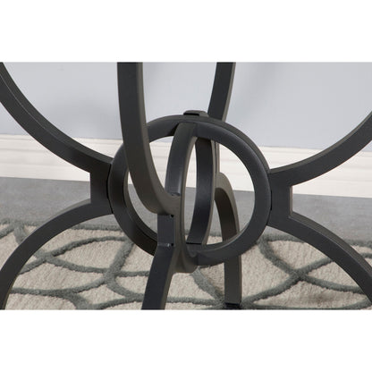 Coaster Furniture Aviano 108291BG Round 48-inch Glass Top Metal Dining Table - Gunmetal IMAGE 10