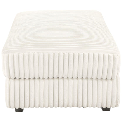  Coaster Furniture Emberson 508855 Upholstered Rectangular Storage Ottoman - Ivory IMAGE 5