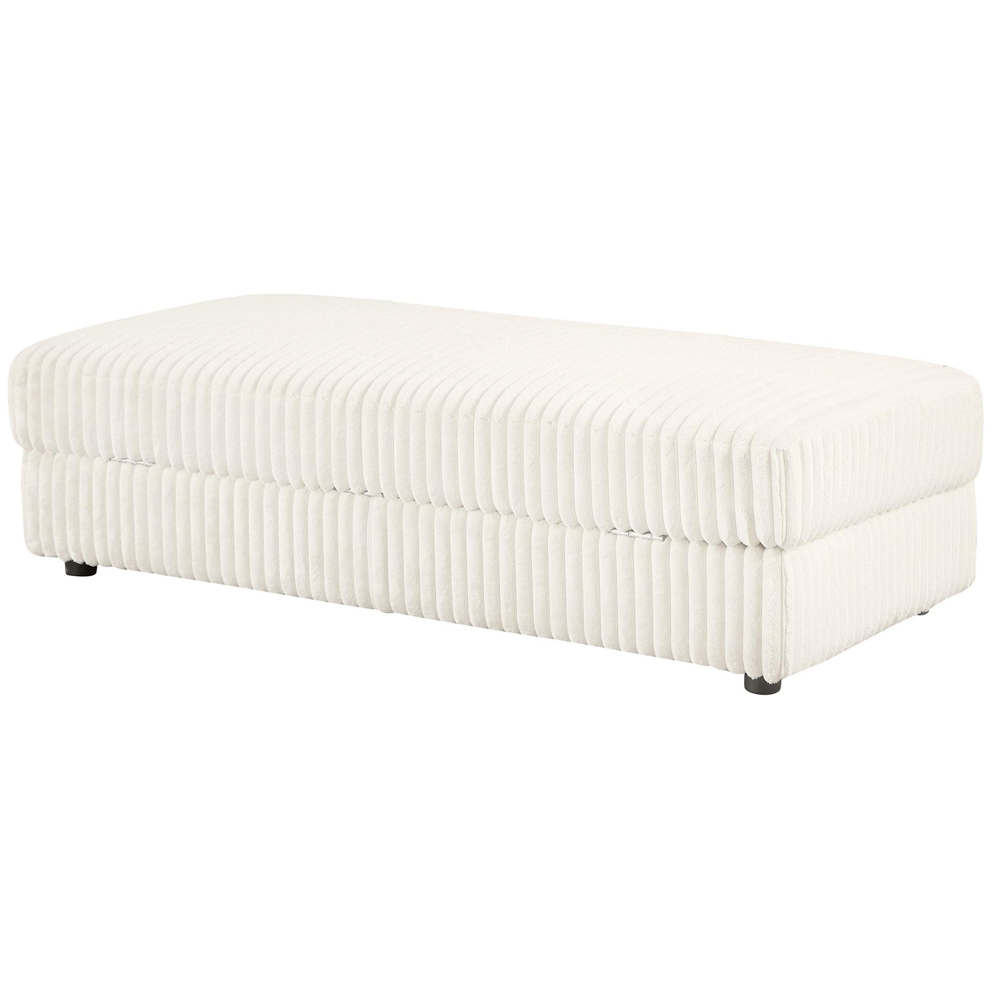  Coaster Furniture Emberson 508855 Upholstered Rectangular Storage Ottoman - Ivory IMAGE 7