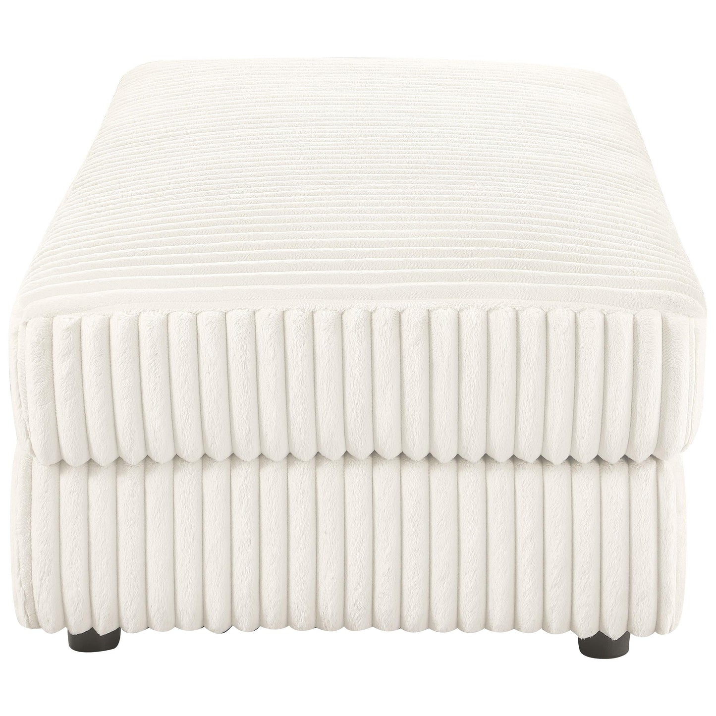  Coaster Furniture Emberson 508855 Upholstered Rectangular Storage Ottoman - Ivory IMAGE 8