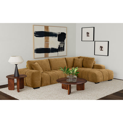  Coaster Furniture Camacho 503985 Upholstered Chaise Sectional Sofa - Amber IMAGE 6